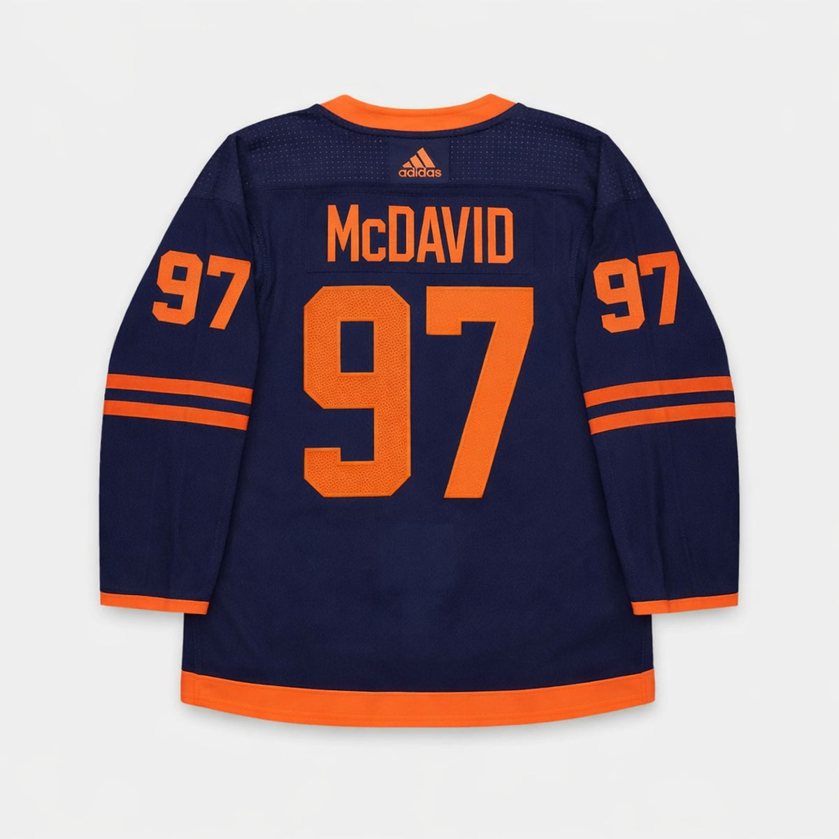 McDavid 97 Oilers Navy Orange Hockey Jersey - 2