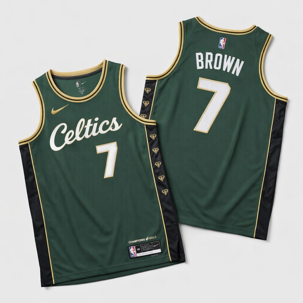 Brown 7 Celtics Basketball Jersey - 3