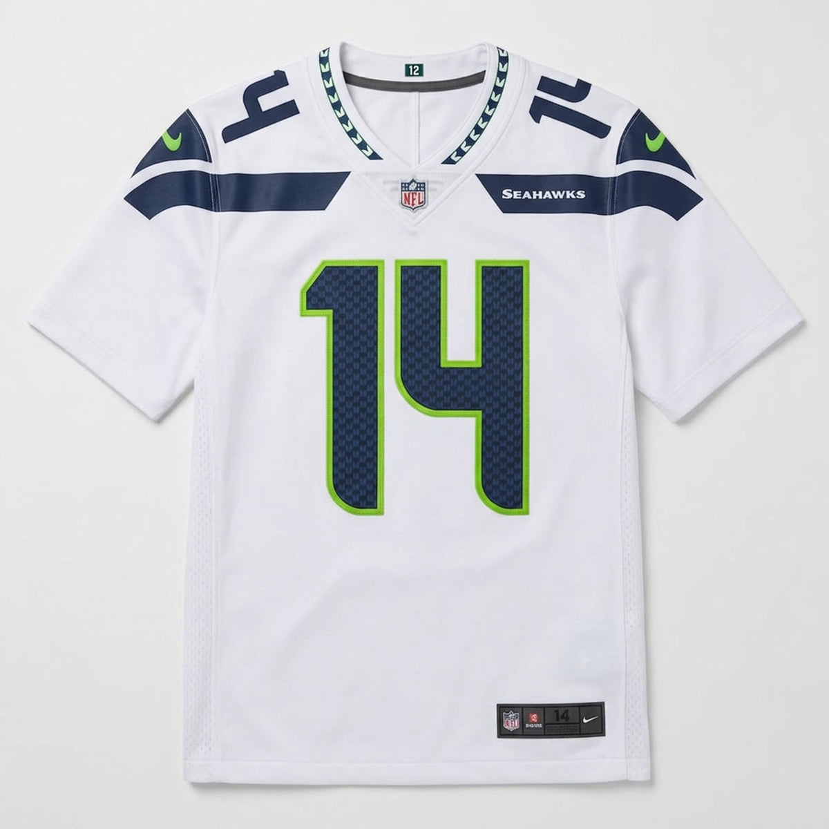 Metcalf 14 Seattle Football Jersey White - 1