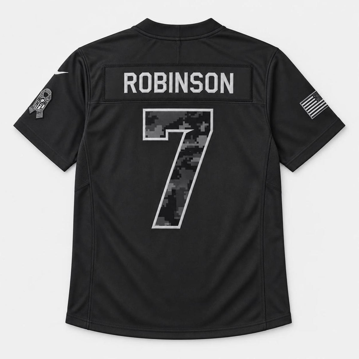 Robinson 7 Black Football Jersey - 6