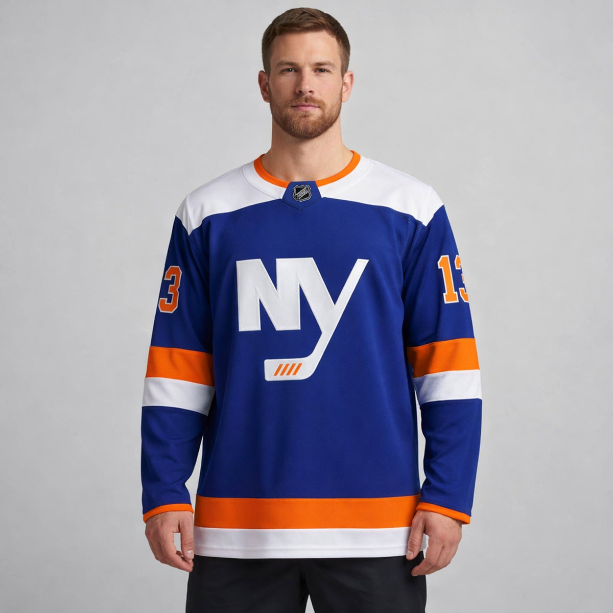 Barzal 13 New York Islanders Blue Hockey Jersey - 4