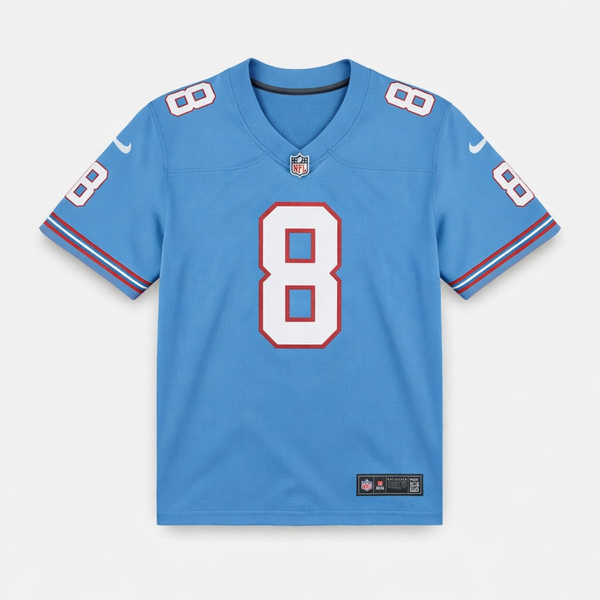 Levis 8 Tennessee Light Blue Football Jersey - 1