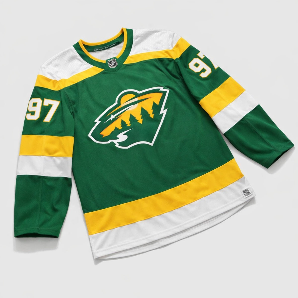 Kaprizov 97 Wild Green Hockey Jersey - 3