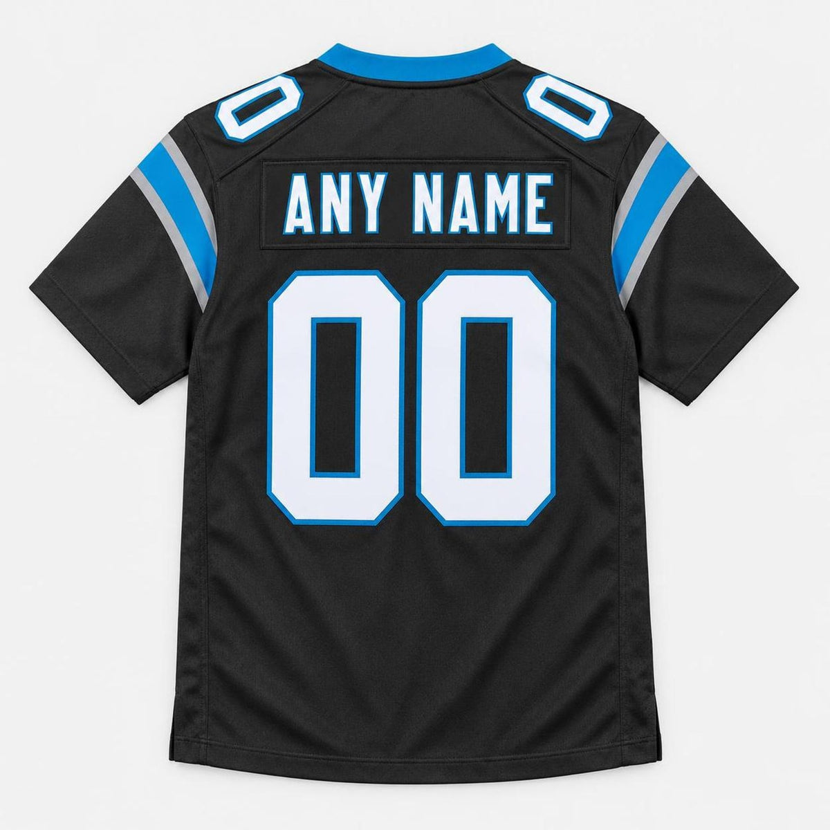 Black Blue Football Jersey - Custom Name and Number - 2