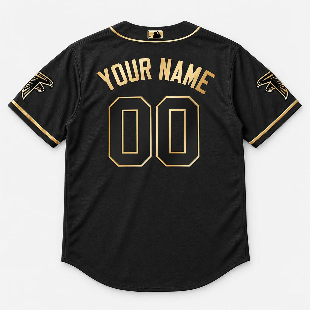 Atlanta Black Gold Baseball Jersey - Custom Name and Number - 9