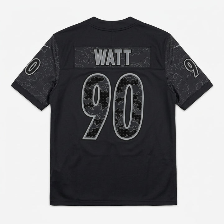 Watt 90 Pittsburgh Blackout Football Jersey