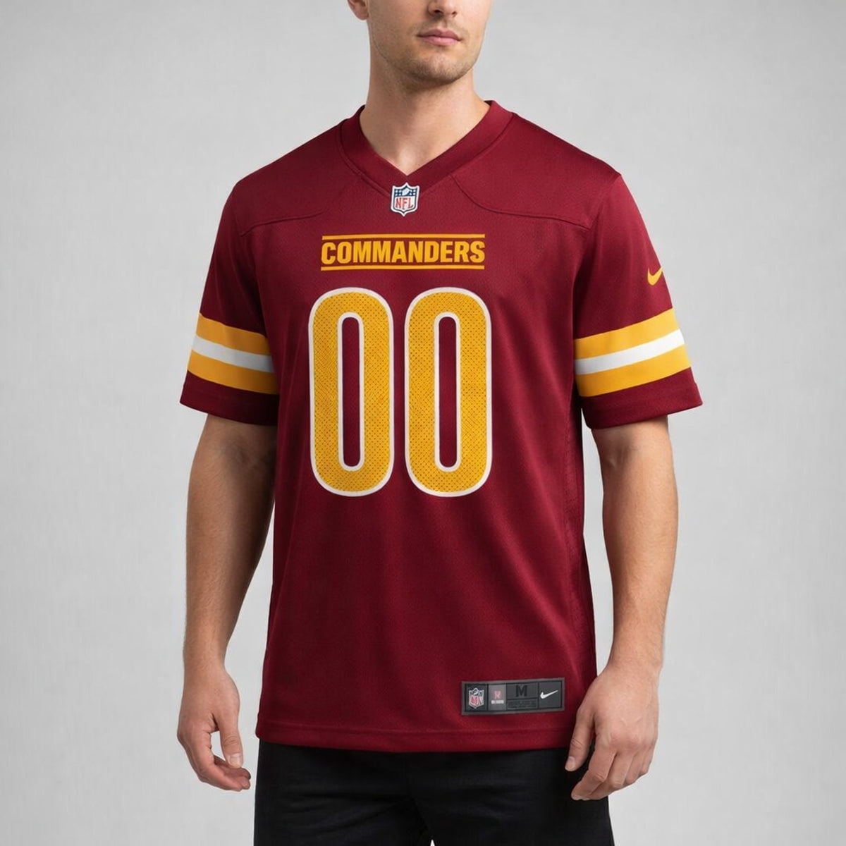 Burgundy Commanders Football Jersey – Custom Name and Number - 4
