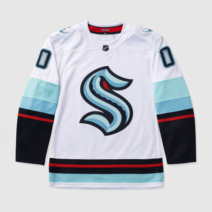 Seattle Kraken Any Name 00 White Hockey Jersey