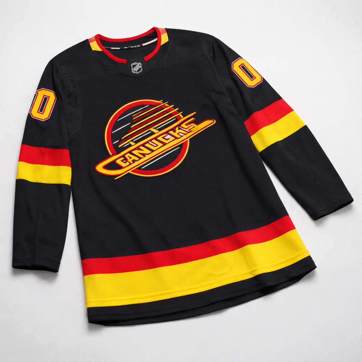 Black Vancouver Canucks Custom Hockey Jersey - 3