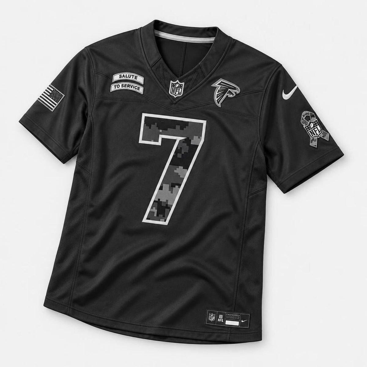 Robinson 7 Black Football Jersey - 5