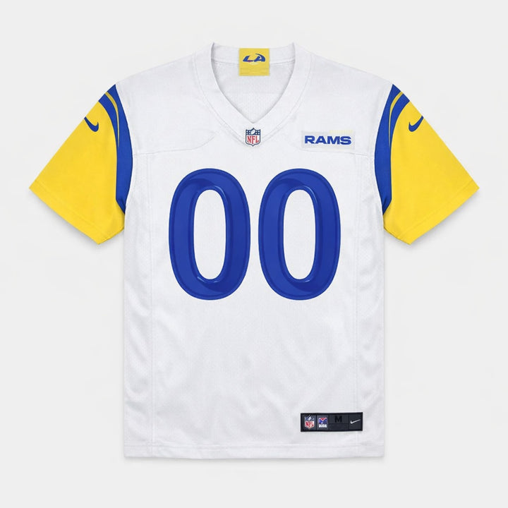 White Football Jersey - Custom Name and Number