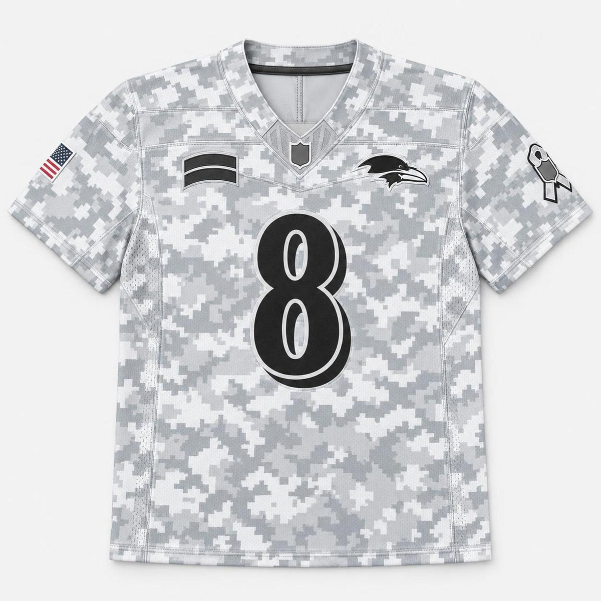 Jackson 8 Arctic Camo Football Jersey - 1