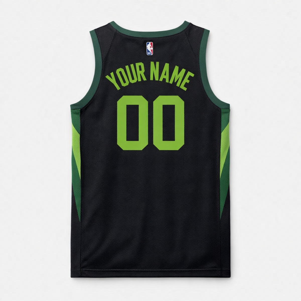 Celtics Custom Basketball Jersey Black Green - 2