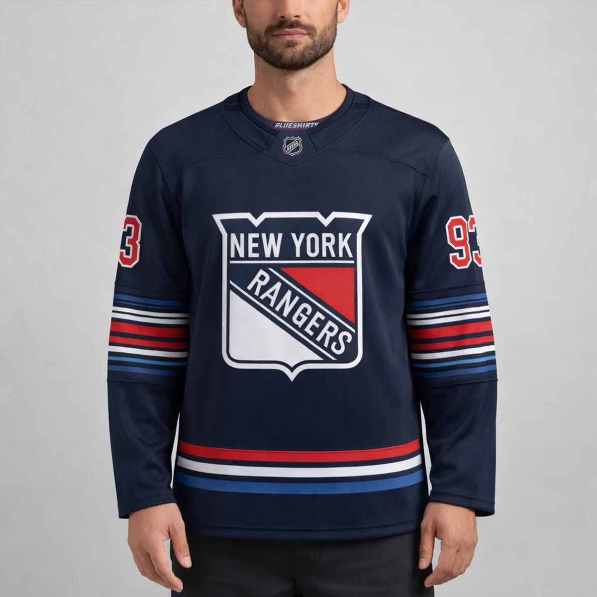 Zibanejad 93 New York Rangers Hockey Jersey - 3