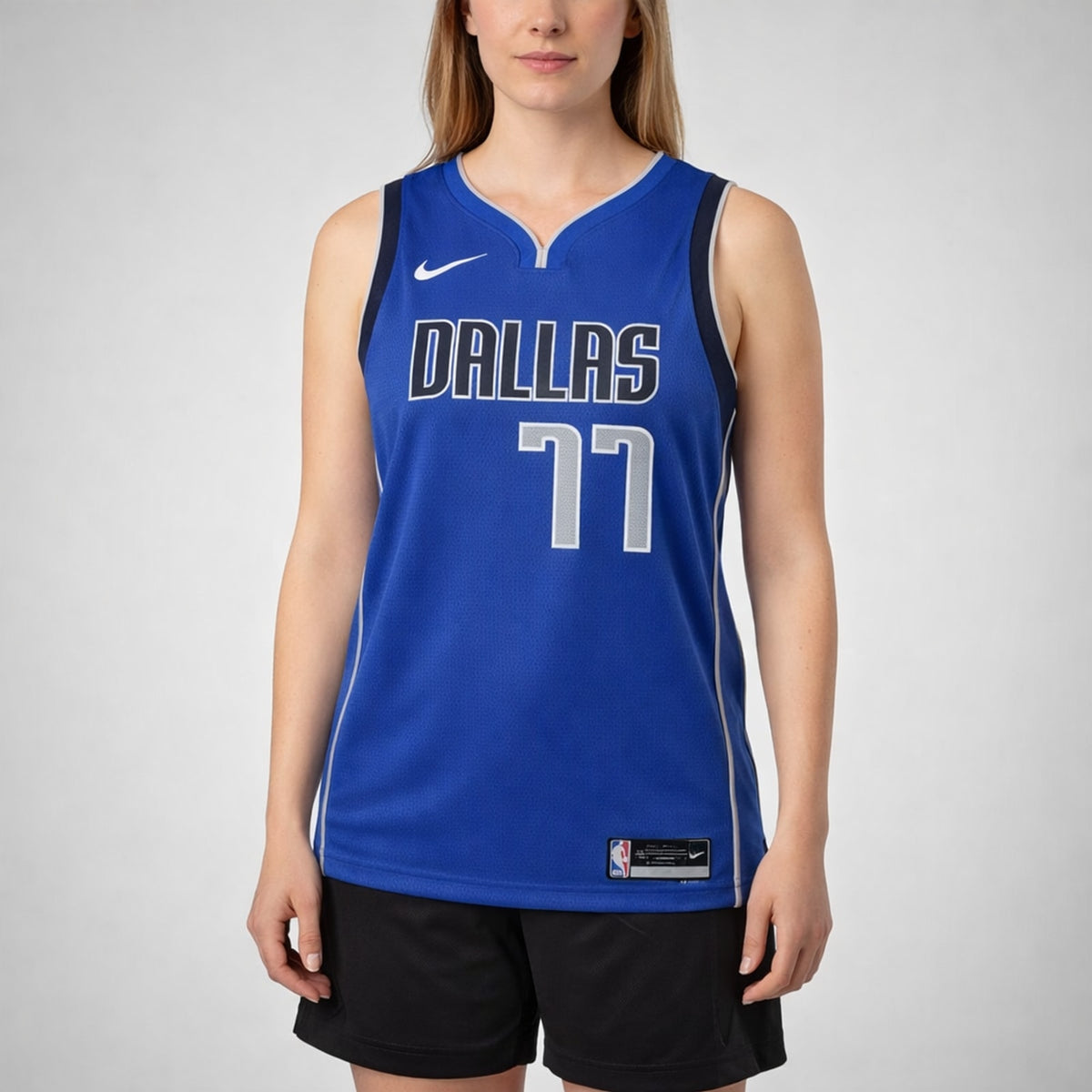 Doncic 77 Dallas Blue Basketball Jersey - 5