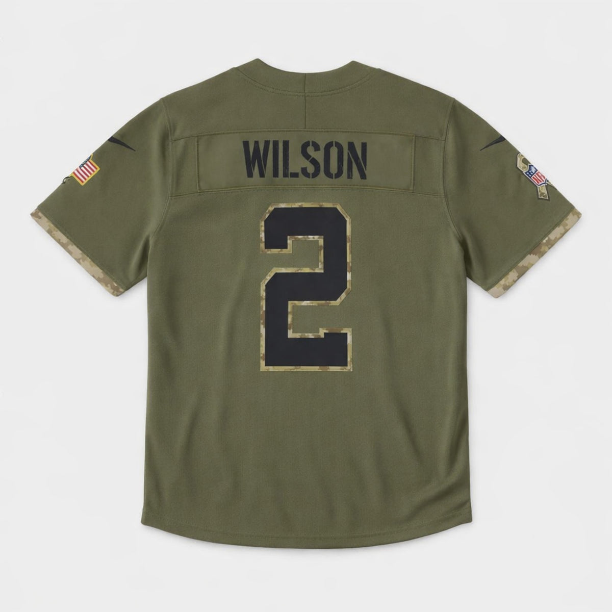 Wilson 2 New York Football Jersey Olive - 2