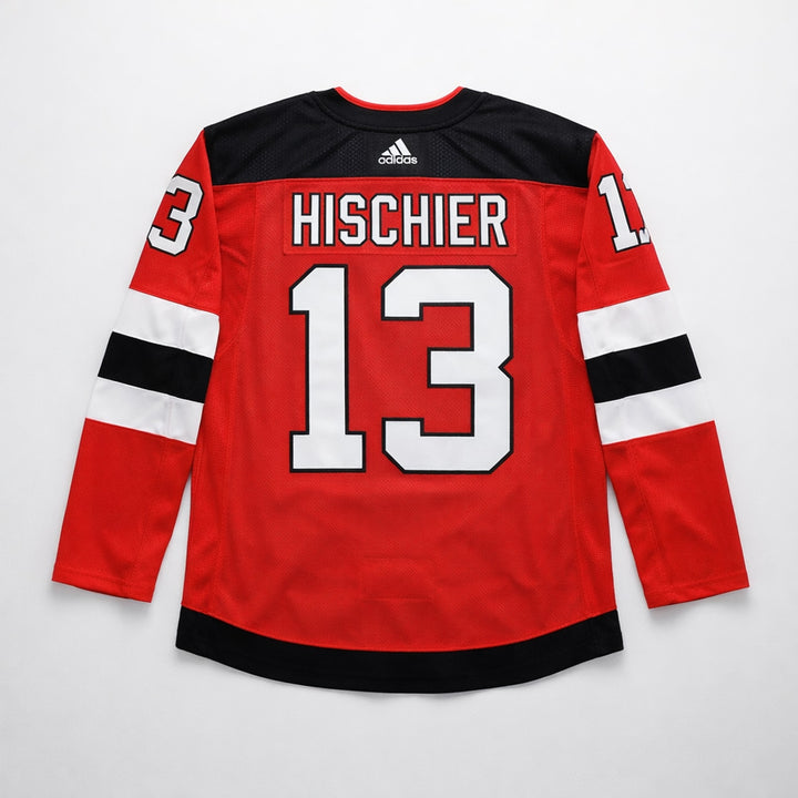 Hischier 13 Devils Hockey Jersey