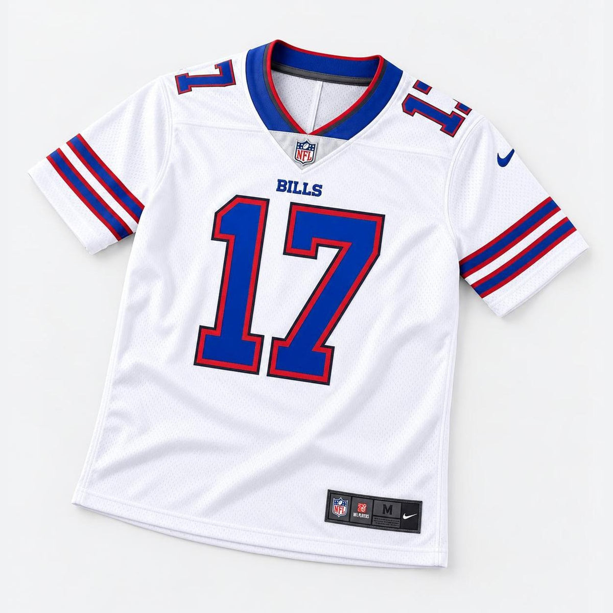 Allen 17 Bills White Football Jersey - 3