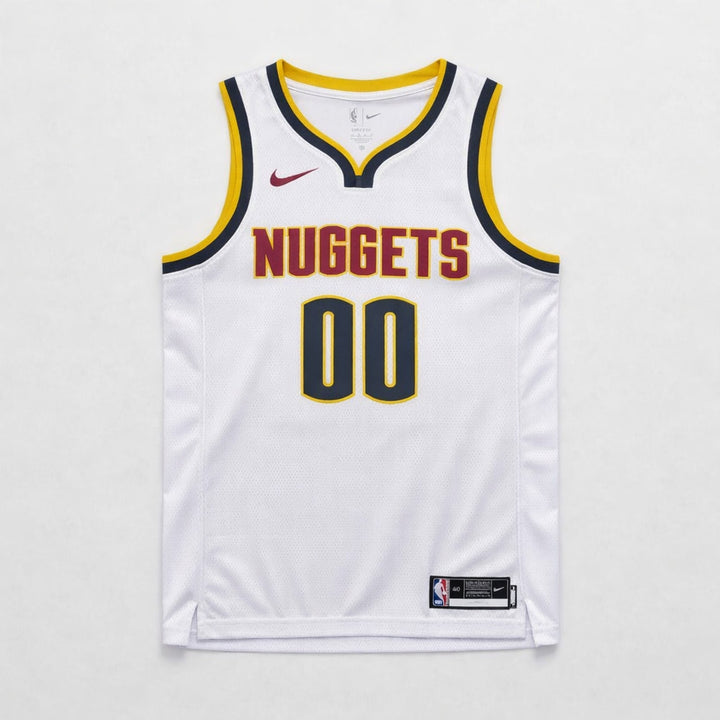 Nuggets 00 White Basketball Jersey