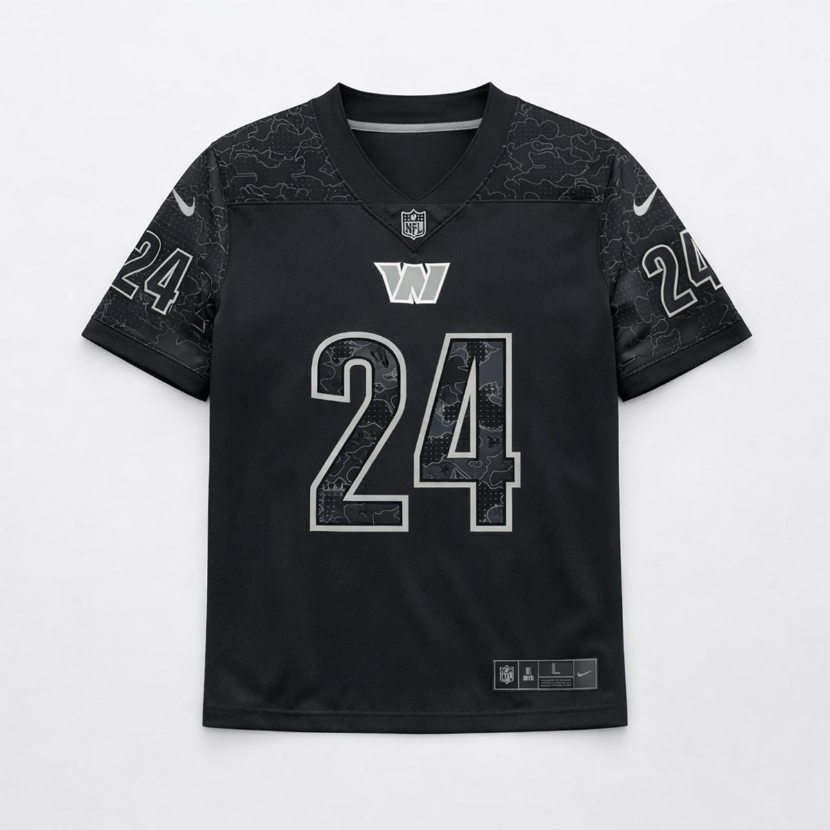 Gibson 24 Washington Black Football Jersey - 1