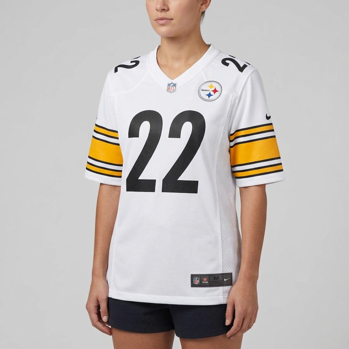 Harris 22 Pittsburgh Football Jersey White - 5