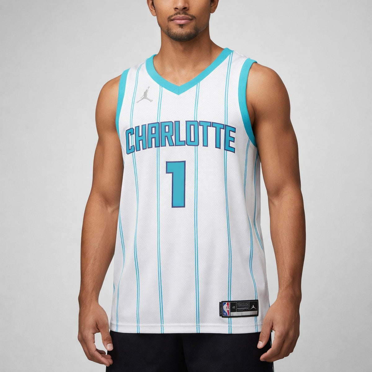 Ball 1 Charlotte White Basketball Jersey - 4