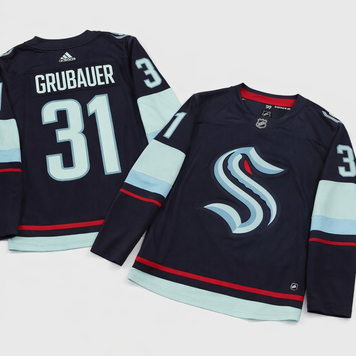 Grubauer 31 Kraken Hockey Jersey - 1