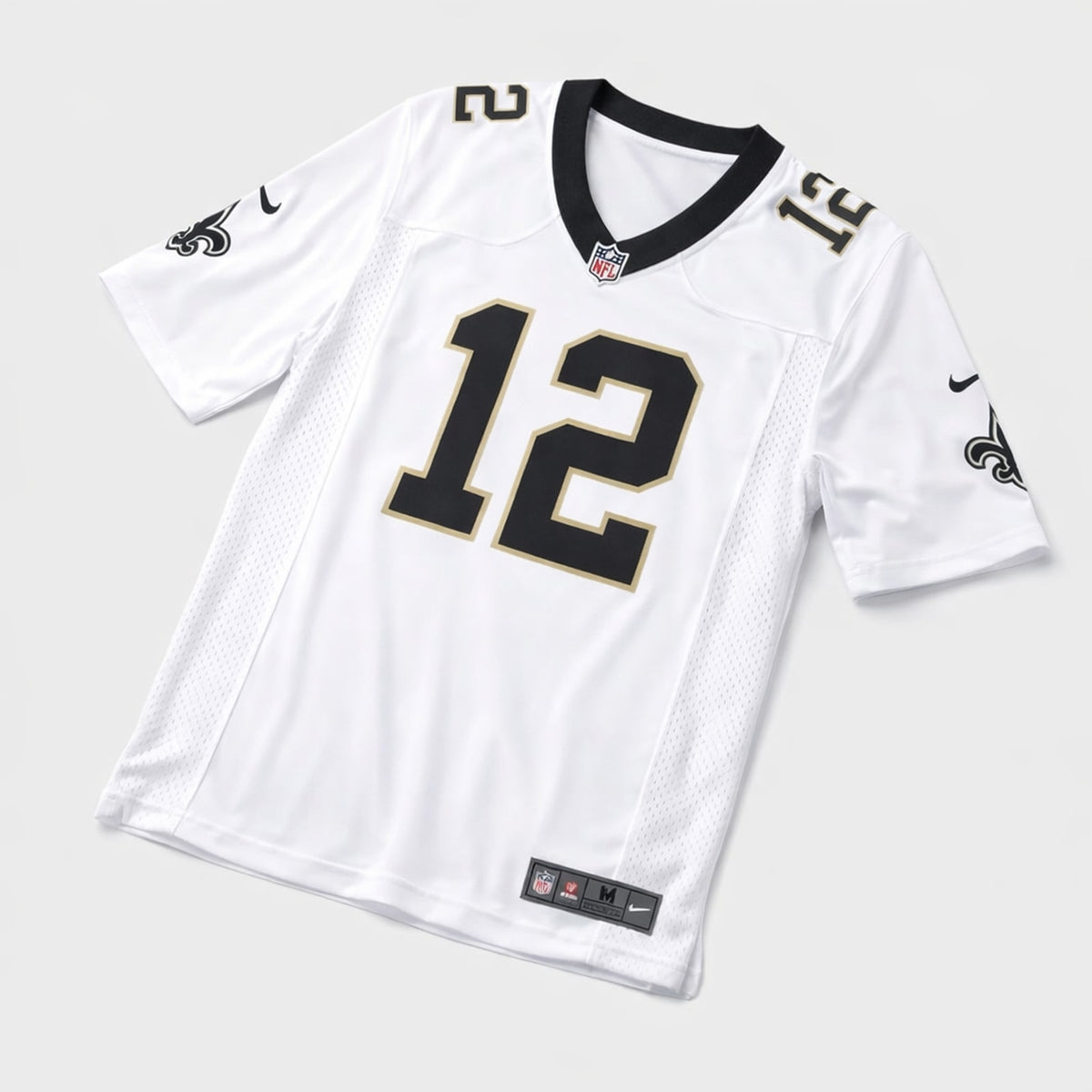 Olave 12 New Orleans Football Jersey White - 3