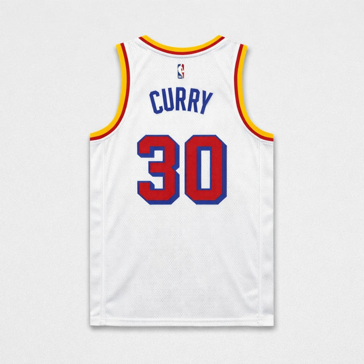 Curry 30 Warriors White Basketball Jersey