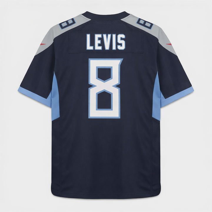 Levis 8 Titans Navy Football Jersey