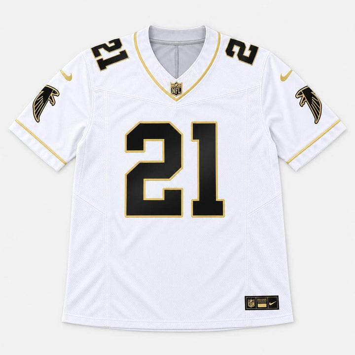 Sanders 21 Atlanta White Football Jersey