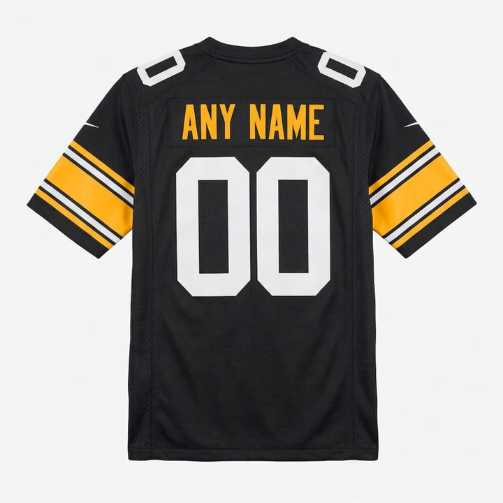 Black Yellow Football Jersey – Custom Name and Number