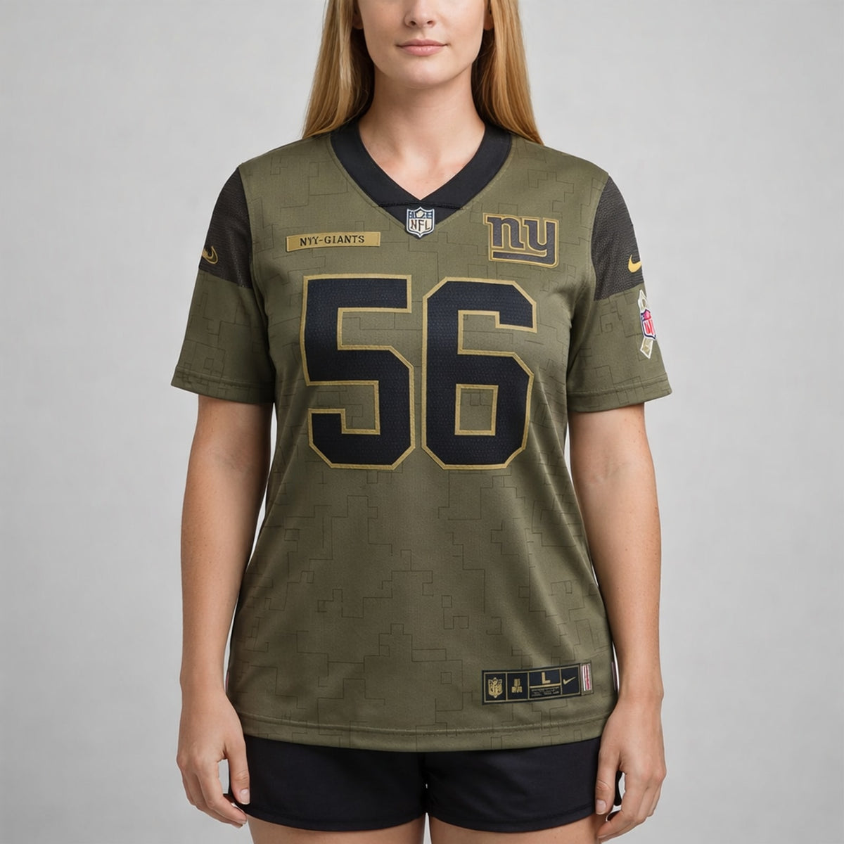 Taylor 56 Giants Football Jersey Olive - 5
