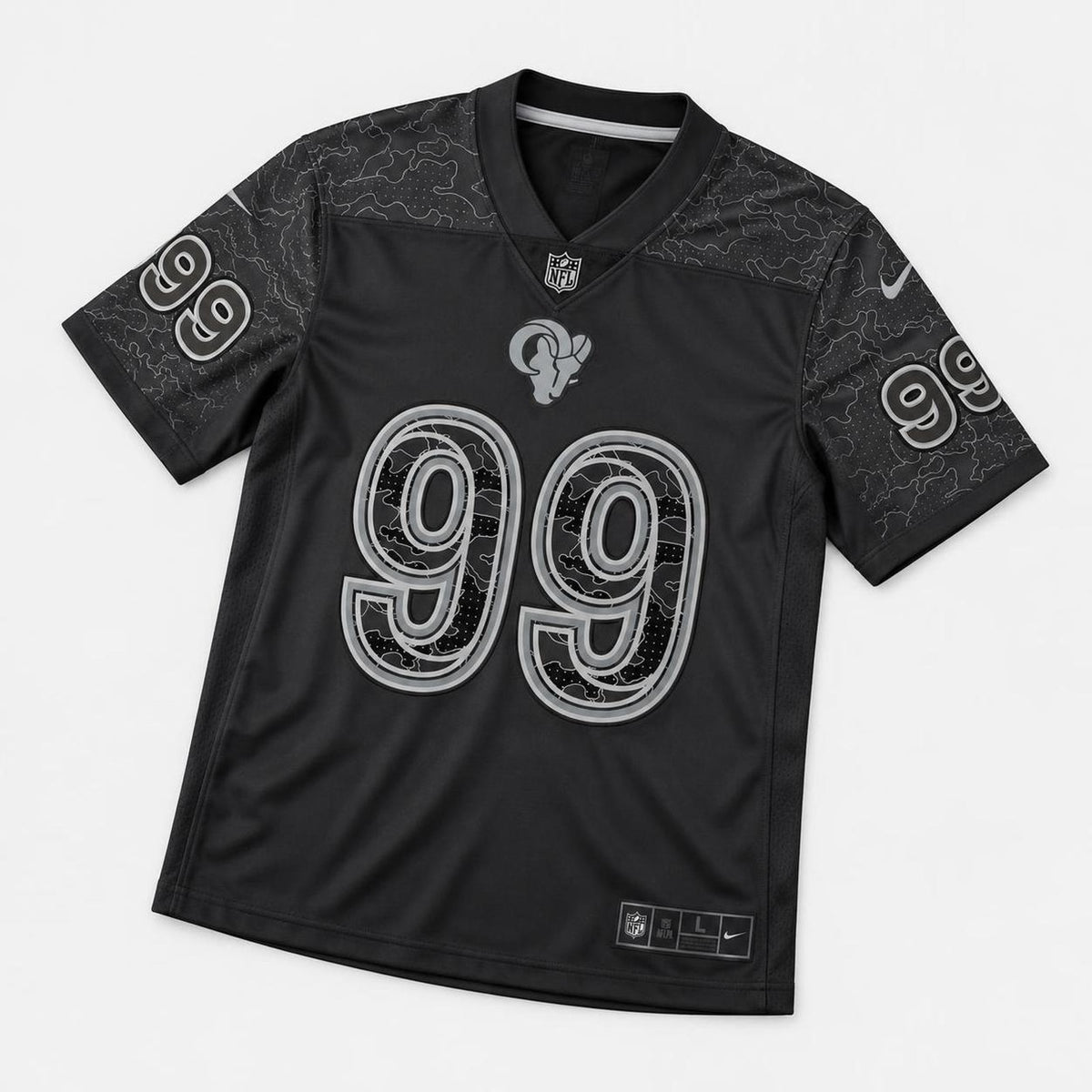 Donald 99 Black Football Jersey - 3