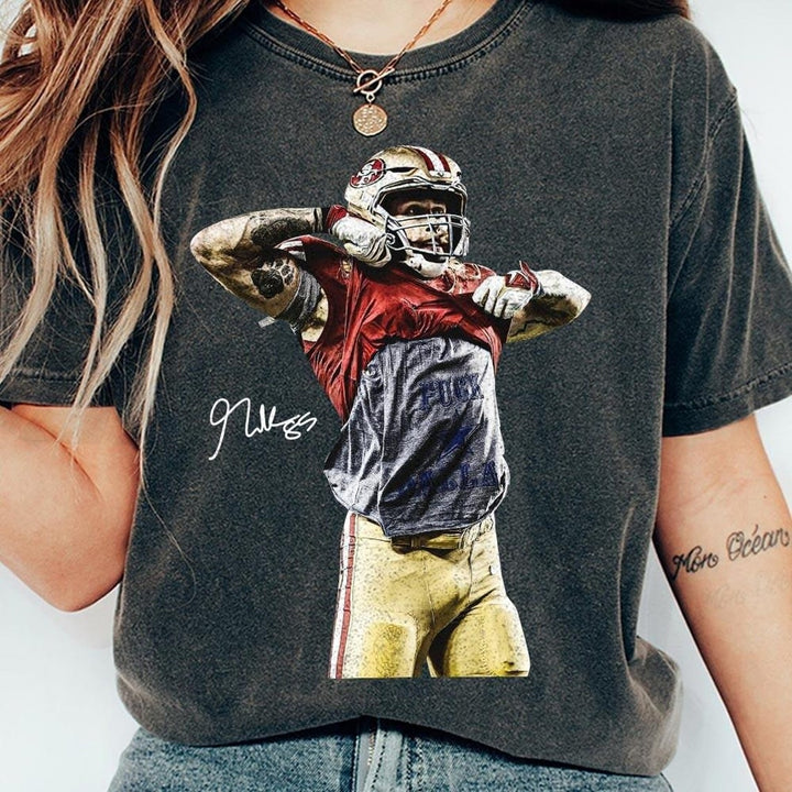 Nick Bosa San Francisco 49ers Vintage Football Graphic T-Shirt