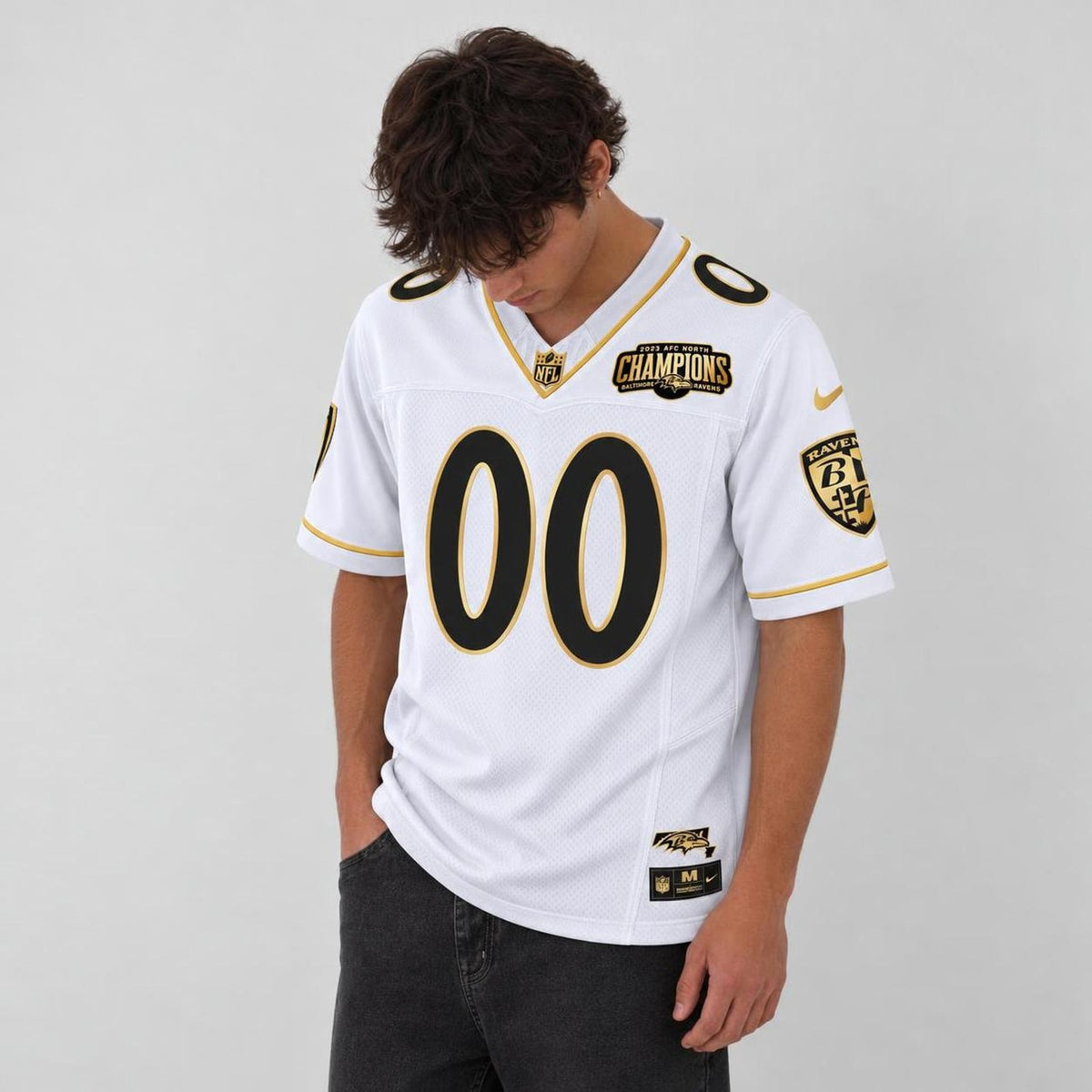 Black Gold Football Jersey - Custom Name and Number - 5