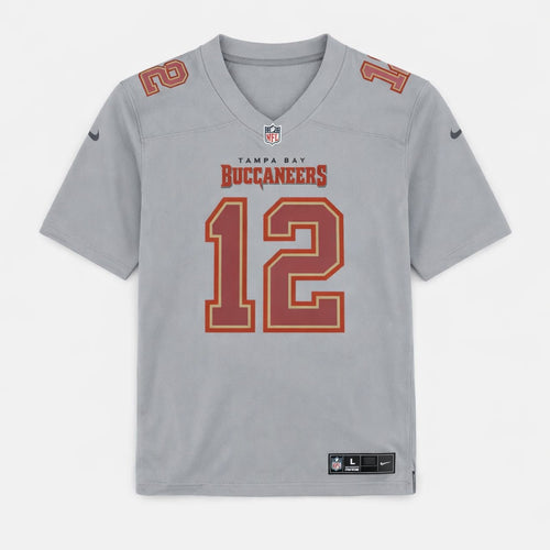 Brady 12 Tampa Bay Gray Football Jersey - 1