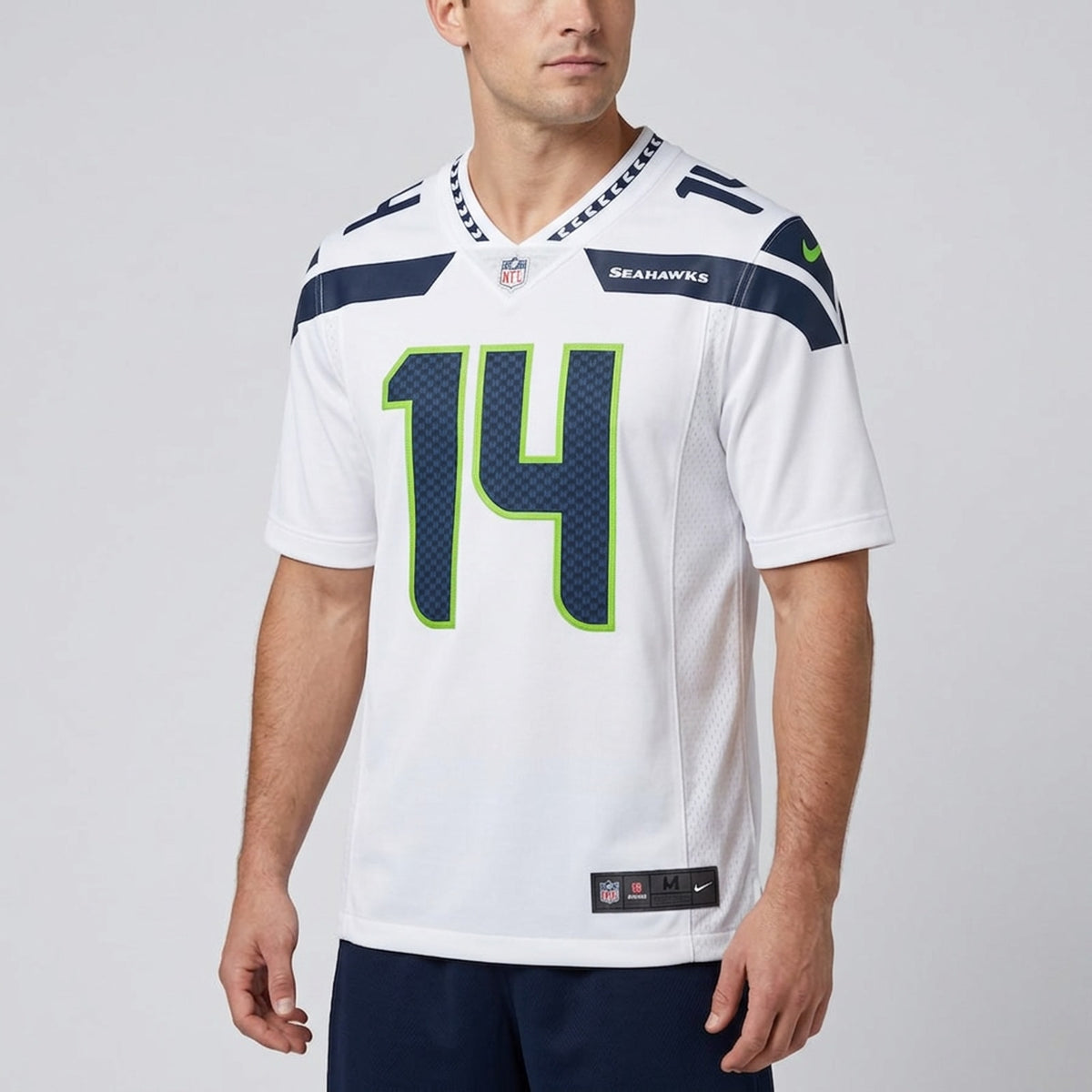 Metcalf 14 Seattle Football Jersey White - 4