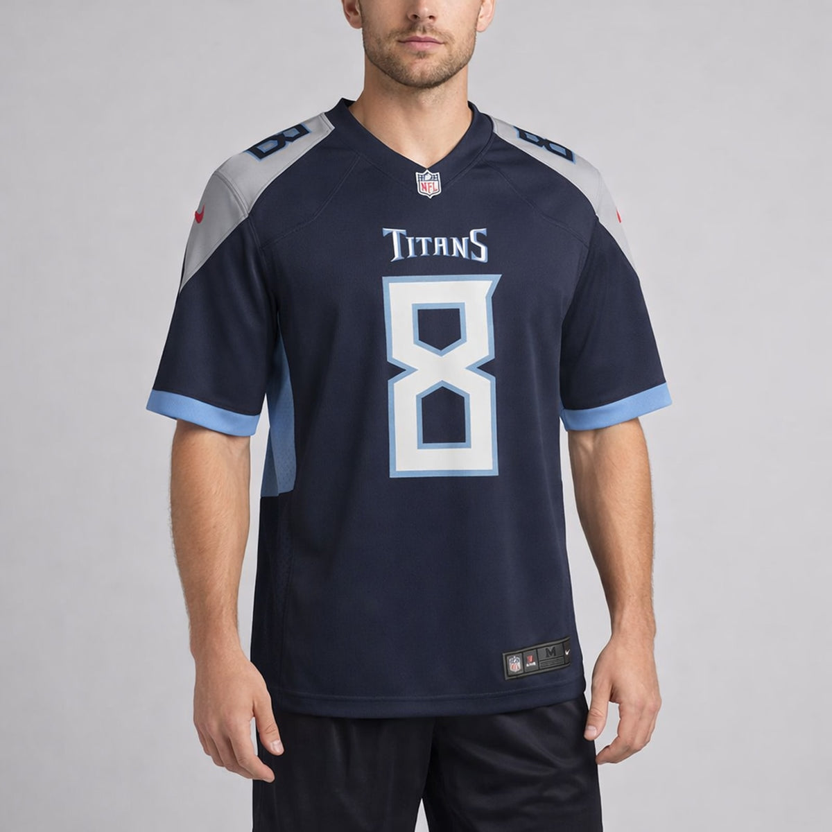 Levis 8 Titans Navy Football Jersey - 4
