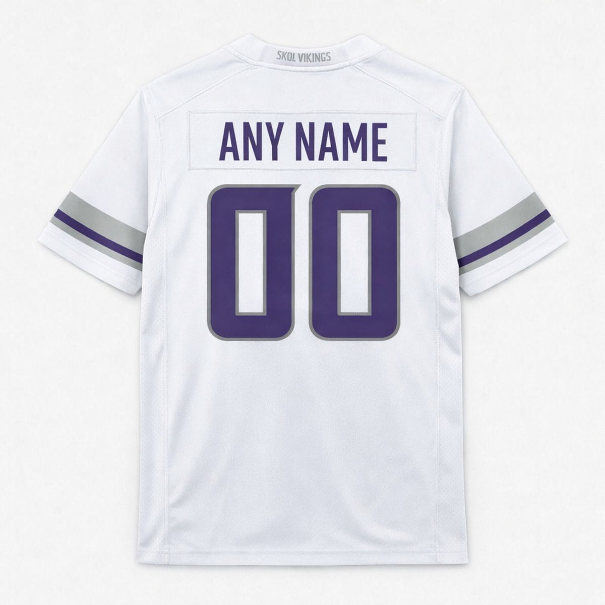 Minnesota Vikings White Custom Football Jersey - 2
