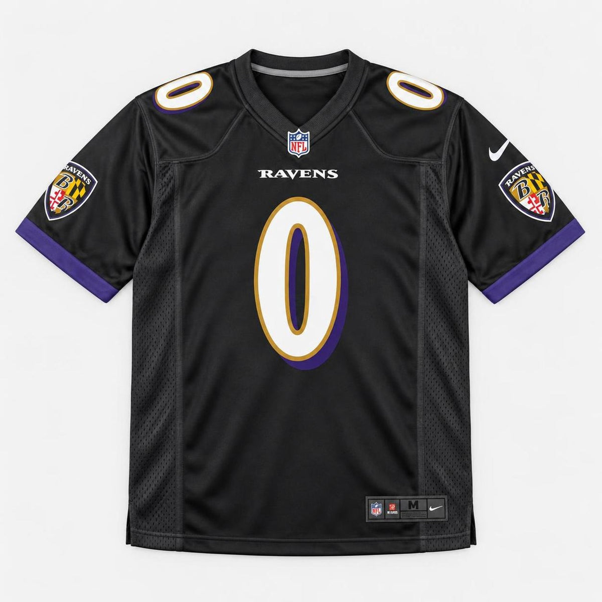 Smith 0 Baltimore Black Football Jersey - 1