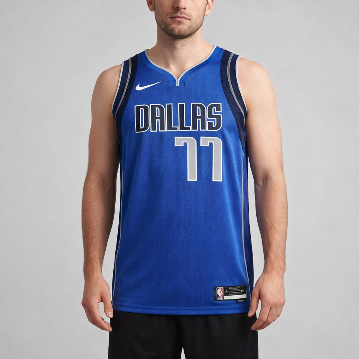 Doncic 77 Dallas Blue Basketball Jersey - 4