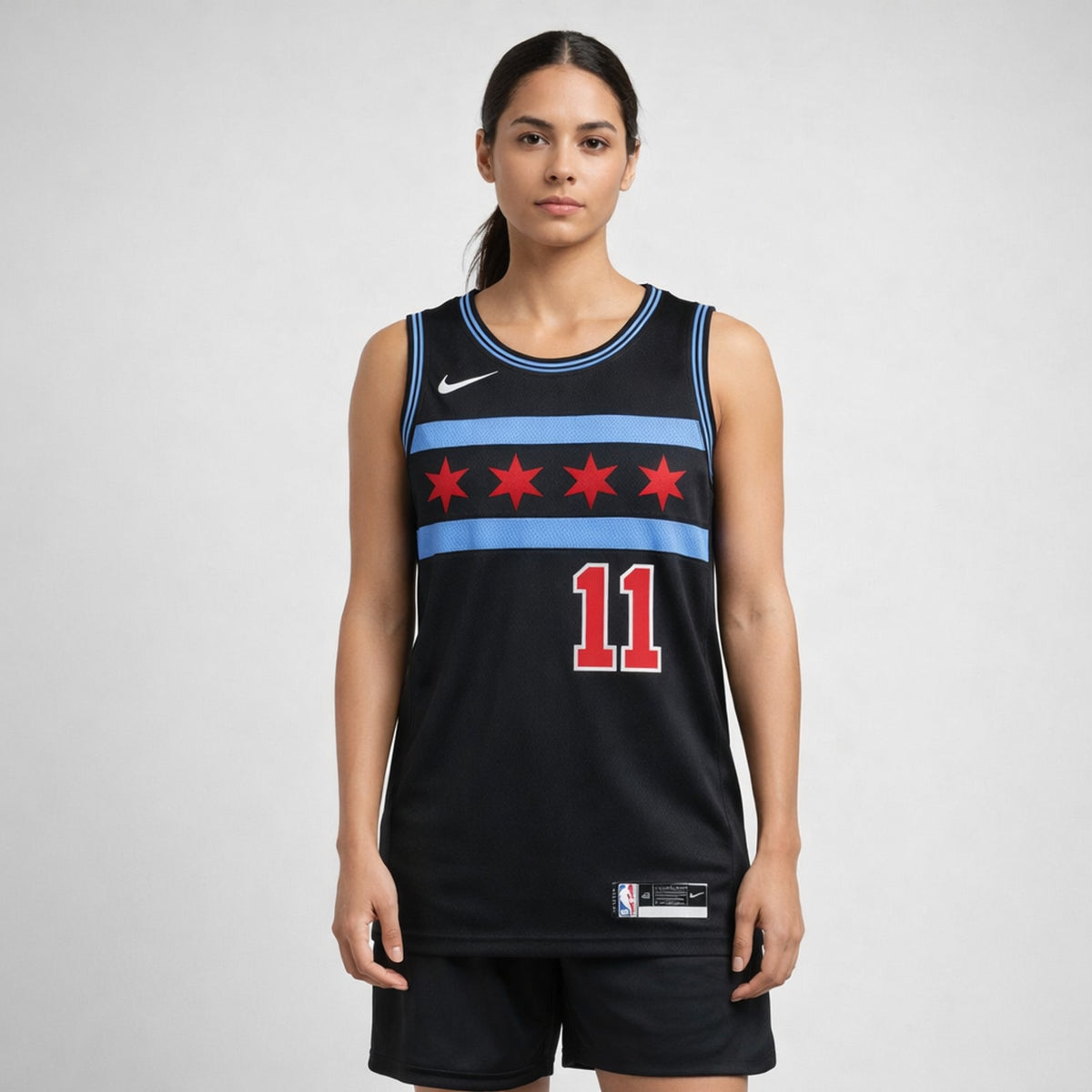 DeRozan 11 Chicago Basketball Jersey Black Blue - 5