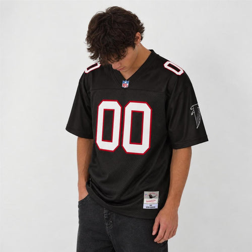 Black Red Football Jersey - Custom Name and Number - 2