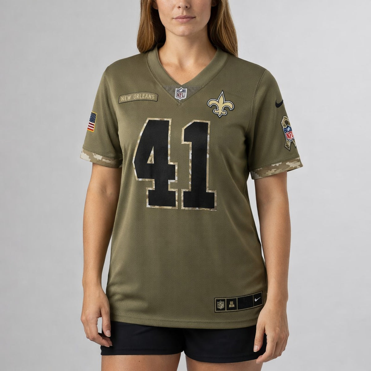 Kamara 41 New Orleans Football Jersey Olive - 5