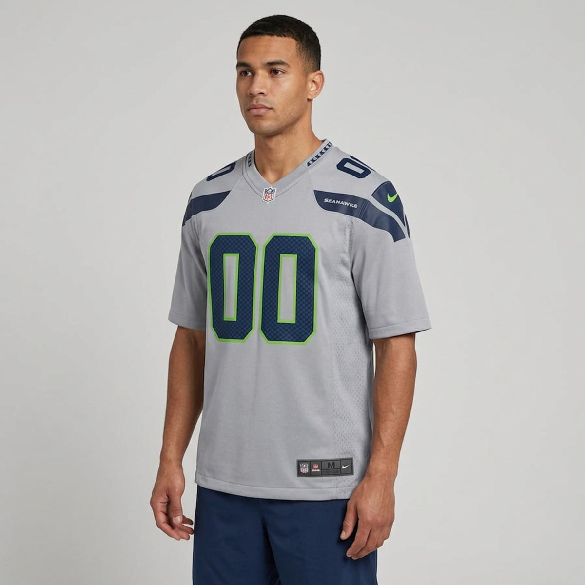 Gray Seahawks Football Jersey – Custom Name and Number - 4