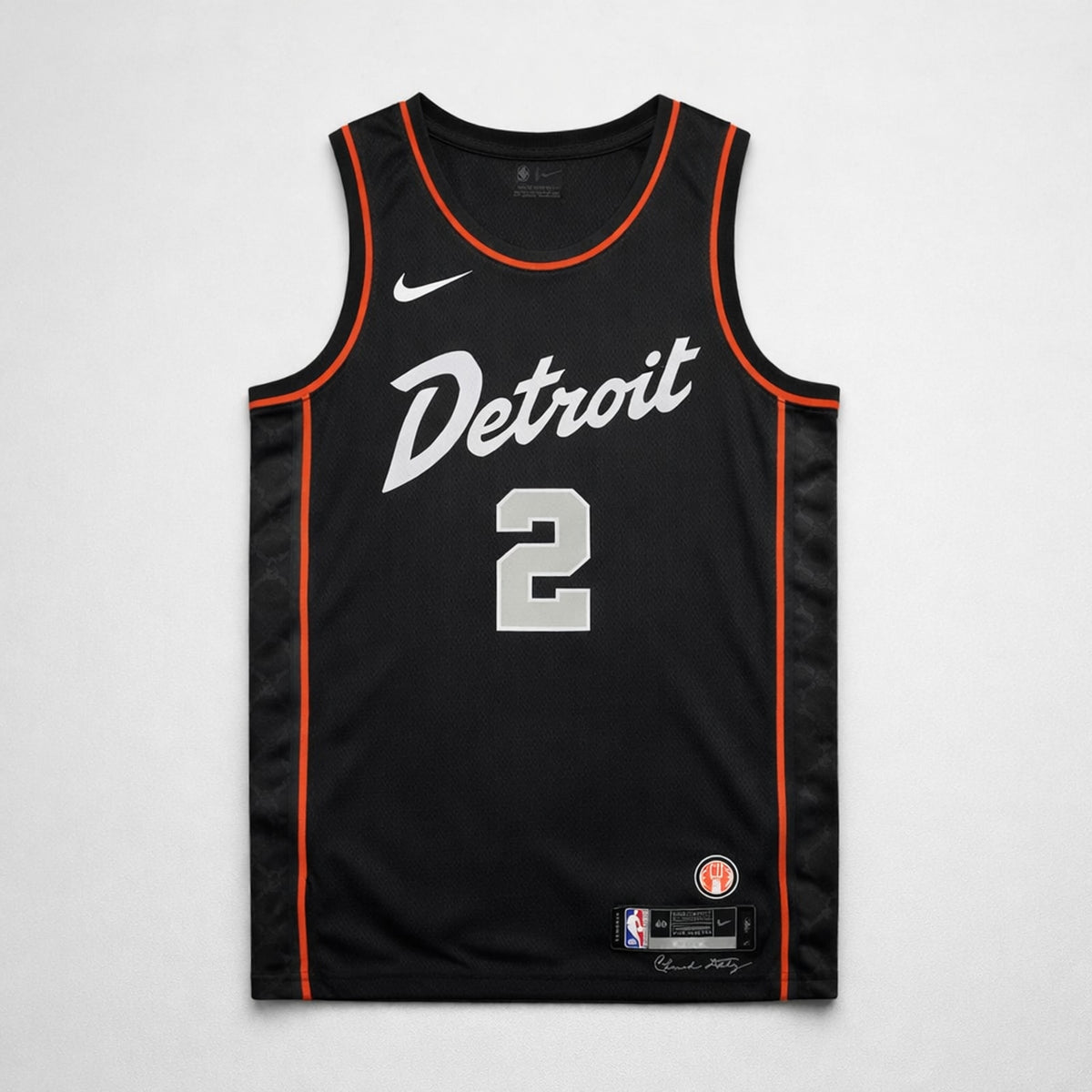 Cunningham 2 Detroit Black Basketball Jersey - 1