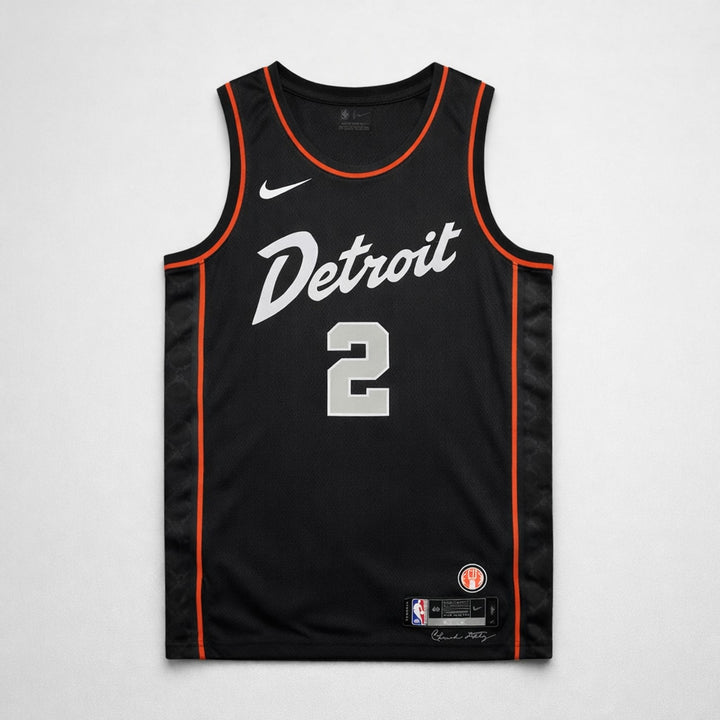 Cunningham 2 Detroit Black Basketball Jersey