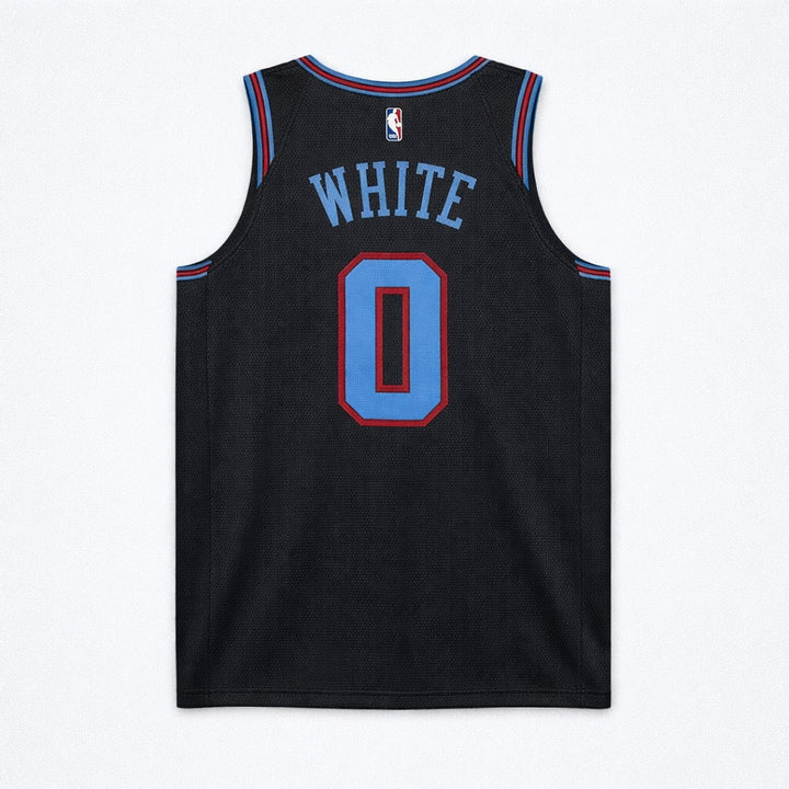 White 0 Chicago Basketball Jersey