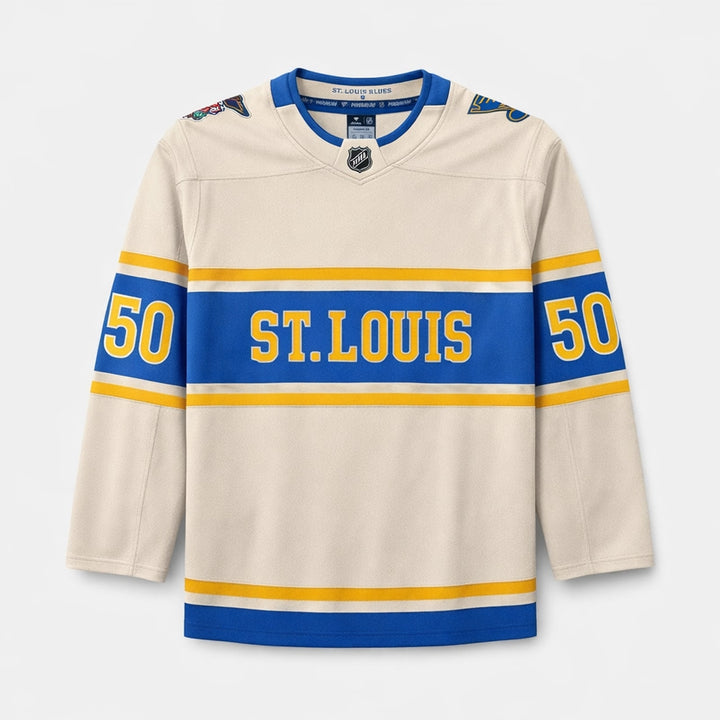 Binnington 50 St Louis Blues Hockey Jersey